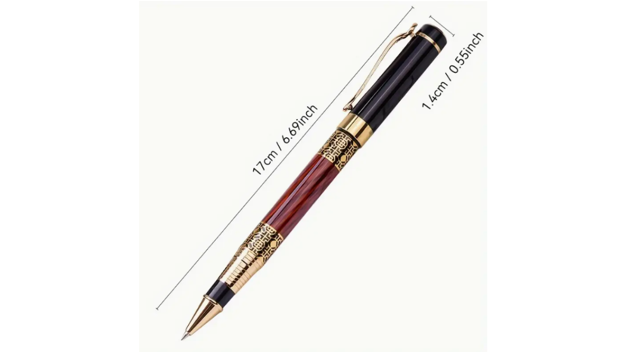 Redwood Luxury Metal Ballpoint Pen with Click-Off Cap & Pocket Clip – A Perfect Blend of Elegance and Functionality