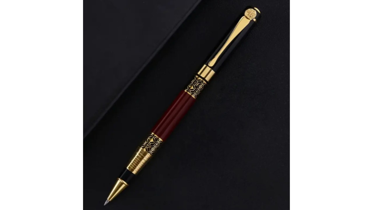 Redwood Luxury Metal Ballpoint Pen with Click-Off Cap & Pocket Clip – A Perfect Blend of Elegance and Functionality