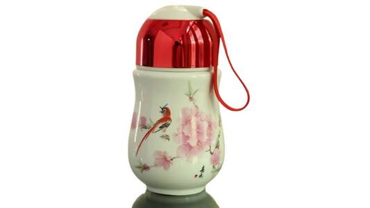 Charming Ceramic Travel Mug with Elegant Chinese Antique Design